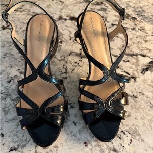Tahari Black Strappy Women's 4” Heels